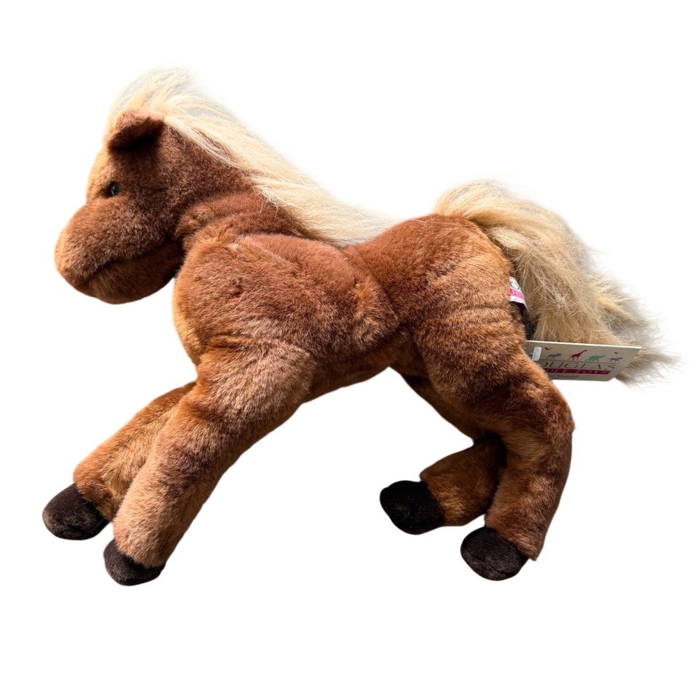 Douglas Cuddle Toys Chestnut Horse Plush Stuffed Animal 1837.1 Brown Blonde Mane